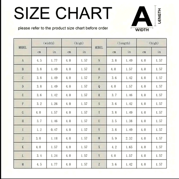 NEW! Resin Letter "A" Initial Keychain Purse Charm ~ 🎒, Bag, 🚗 Hanging - Picture 3 of 5